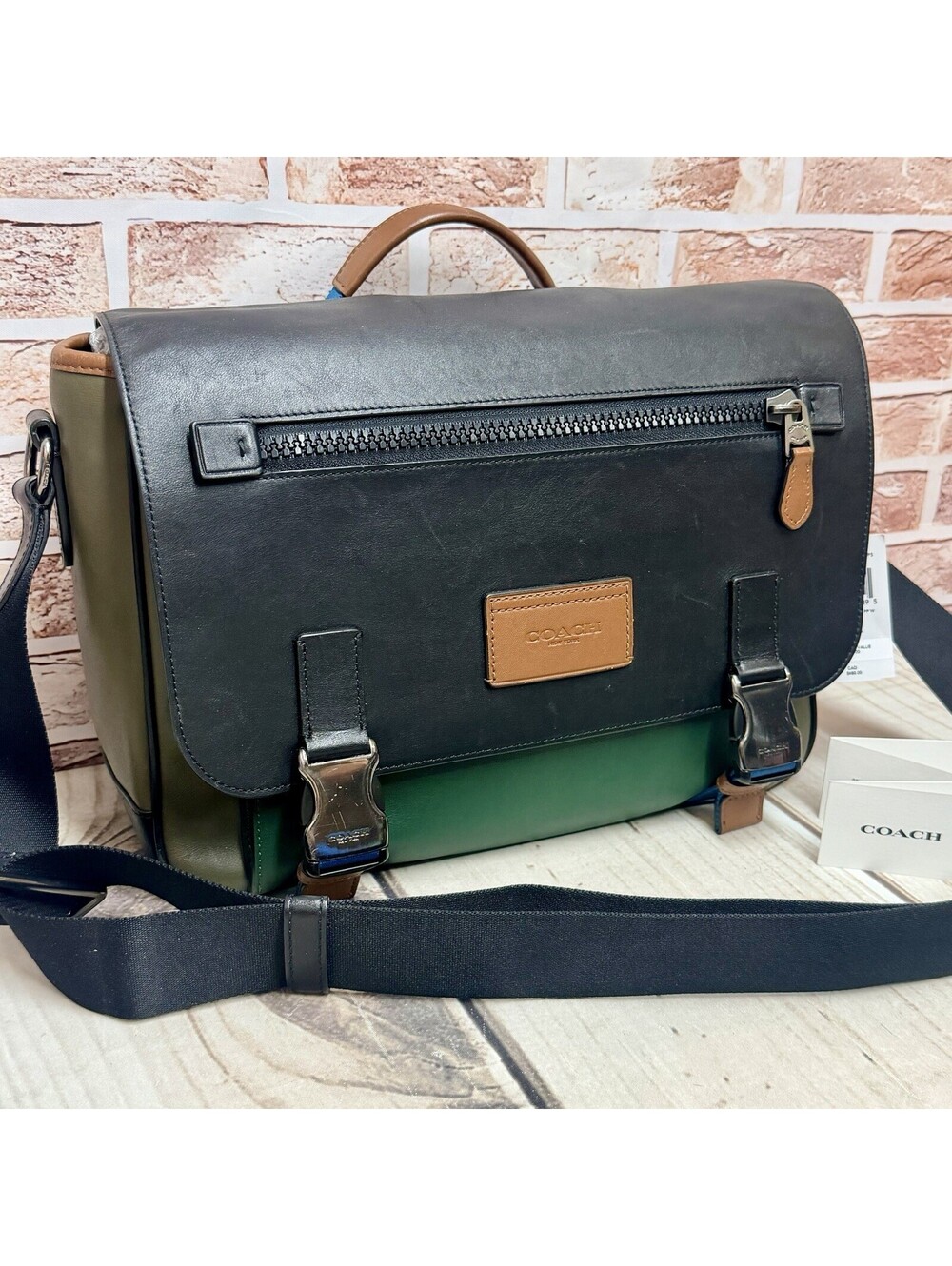 COACH Tracker Color Block Messenger Calf Leather Crossbody Bag QBSP5 ~ NWT